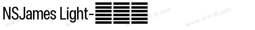 NSJames Light字体转换
